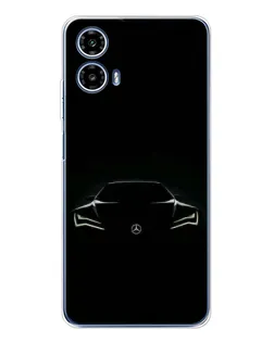 Чехол для Motorola Moto G35 с картинкой «Mercedes — силуэт авто» Чехол для Motorola Moto G35 с картинкой «Mercedes — силуэт авто»