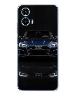 Чехол для Motorola Moto G35 с картинкой «Audi — ночное отражение» Чехол для Motorola Moto G35 с картинкой «Audi — ночное отражение»
