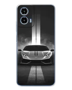 Чехол для Motorola Moto G35 с картинкой «Lamborghini симметрия дорог»