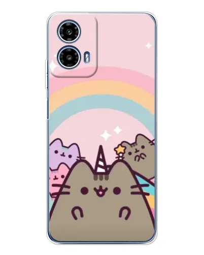 Чехол для Motorola Moto G35 с картинкой «Единорог Pusheen»