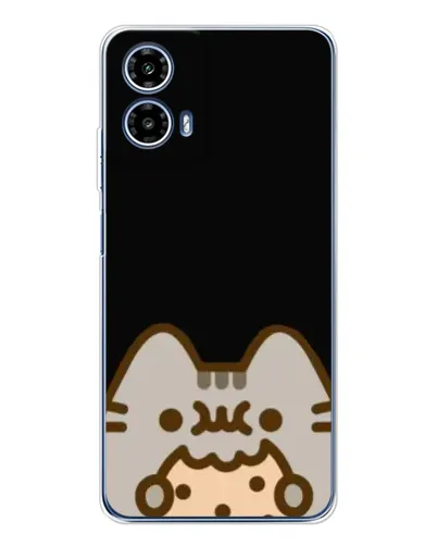 Чехол для Motorola Moto G35 с картинкой «Пушин на черном»