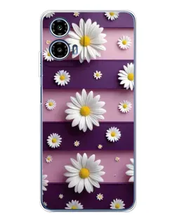 Чехол для Motorola Moto G35 с картинкой «Ромашки на фиолетовом» Чехол для Motorola Moto G35 с картинкой «Ромашки на фиолетовом»