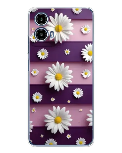Чехол для Motorola Moto G35 с картинкой «Ромашки на фиолетовом» Чехол для Motorola Moto G35 с картинкой «Ромашки на фиолетовом»