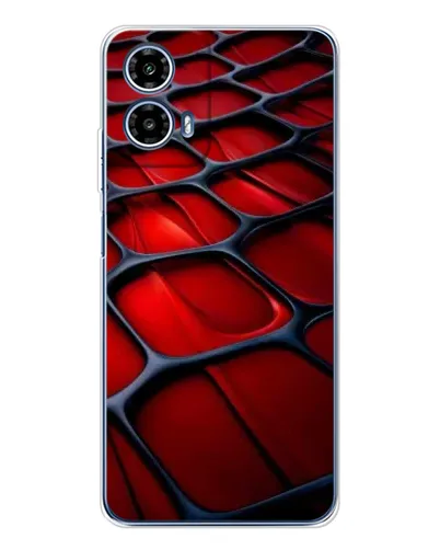 Чехол для Motorola Moto G35 с картинкой «Красная глянцевая сетка»