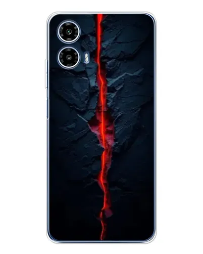 Чехол для Motorola Moto G35 с картинкой «Kрасная лавовая трещина»