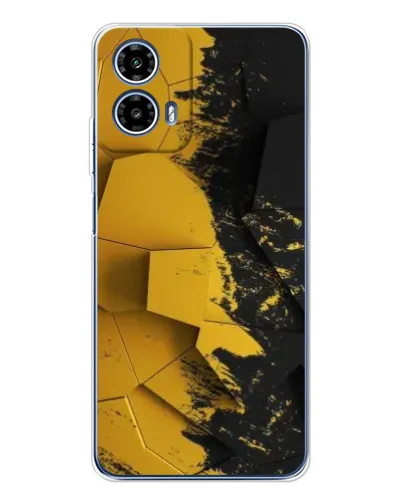 Чехол для Motorola Moto G35 с картинкой «Золотые осколки геометрии»