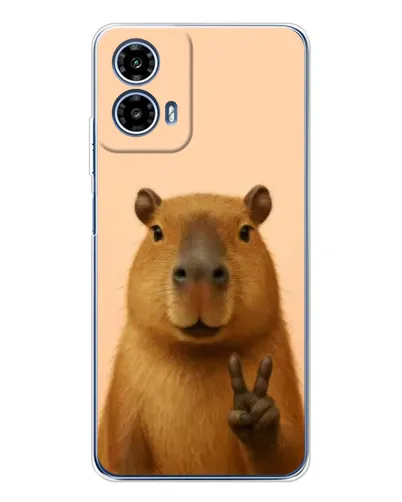 Чехол для Motorola Moto G35 с картинкой «Капибара виктория» Чехол для Motorola Moto G35 с картинкой «Капибара виктория»