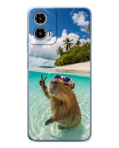 Чехол для Motorola Moto G35 с картинкой «Капибара на море» Чехол для Motorola Moto G35 с картинкой «Капибара на море»