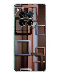Чехол для Motorola Moto G37 с картинкой «Коричневые объемные квадраты»