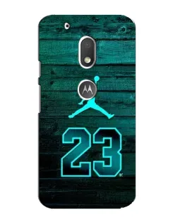 Чехол для Motorola MOTO G4 Play с картинкой «Jordan Cyan 23»