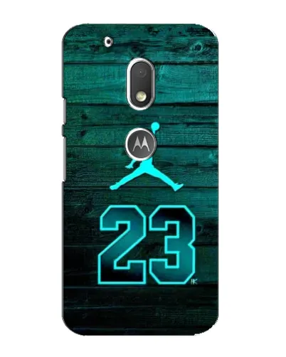 Чехол для Motorola MOTO G4 Play с картинкой «Jordan Cyan 23»