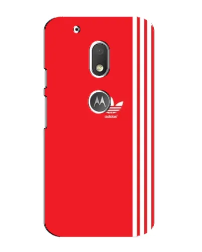 Чехол для Motorola MOTO G4 Play с картинкой «Красный минимализм Adidas»