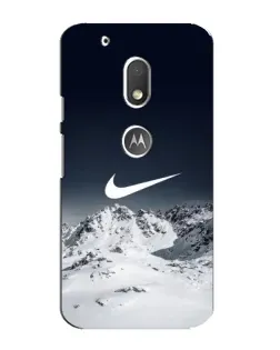 Чехол для Motorola MOTO G4 Play с картинкой «Nike — зимние горы» Чехол для Motorola MOTO G4 Play с картинкой «Nike — зимние горы»