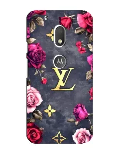 Чехол для Motorola MOTO G4 Play с картинкой «Цветочный Louis Vuitton»