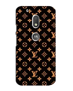 Чехол для Motorola MOTO G4 Play с картинкой «Золотая монограмма LV»