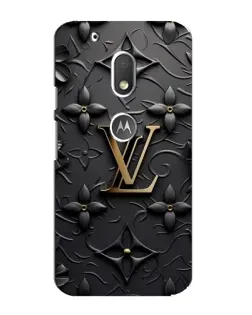 Чехол для Motorola MOTO G4 Play с картинкой «Кожаная текстура LV»