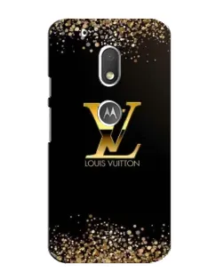 Чехол для Motorola MOTO G4 Play с картинкой «LV — золотые искры»