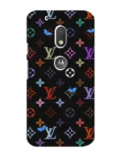 Чехол для Motorola MOTO G4 Play с картинкой «Цветная монограмма LV»
