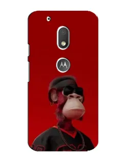 Чехол для Motorola MOTO G4 Play с картинкой «Bored Ape в красном»