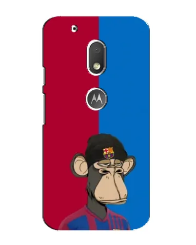 Чехол для Motorola MOTO G4 Play с картинкой «Bored Ape — фанат Барсы» Чехол для Motorola MOTO G4 Play с картинкой «Bored Ape — фанат Барсы»