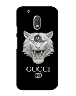 Чехол для Motorola MOTO G4 Play с картинкой «Gucci — серебряный лев» Чехол для Motorola MOTO G4 Play с картинкой «Gucci — серебряный лев»