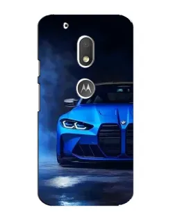 Чехол для Motorola MOTO G4 Play с картинкой «Голубая BMW M4» Чехол для Motorola MOTO G4 Play с картинкой «Голубая BMW M4»