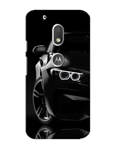Чехол для Motorola MOTO G4 Play с картинкой «Черная BMW — профиль» Чехол для Motorola MOTO G4 Play с картинкой «Черная BMW — профиль»