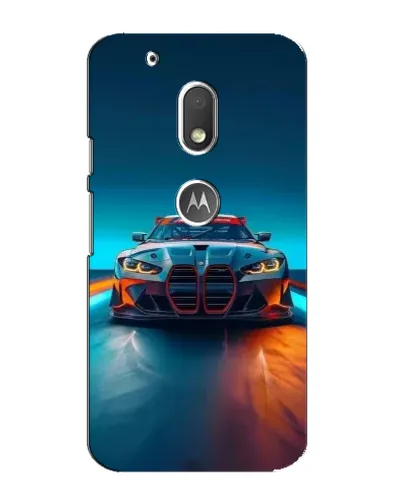 Чехол для Motorola MOTO G4 Play с картинкой «BMW — огни неона» Чехол для Motorola MOTO G4 Play с картинкой «BMW — огни неона»
