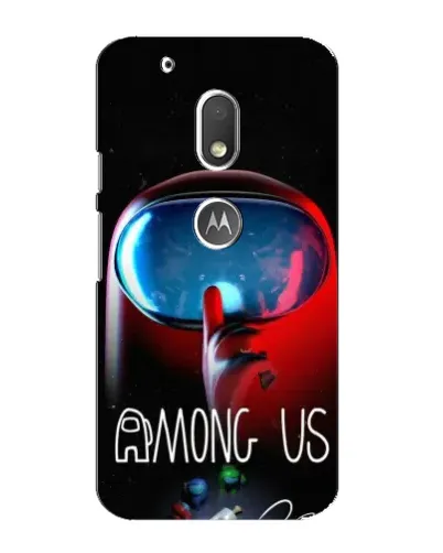 Чехол для Motorola MOTO G4 Play с картинкой «Красный импостер — макро»