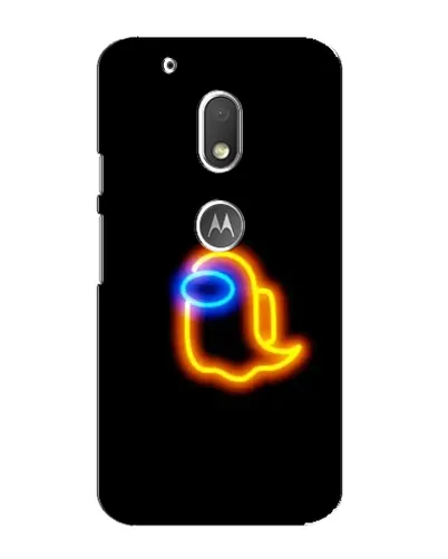 Чехол для Motorola MOTO G4 Play с картинкой «Among Us неоновое сияние»