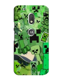 Чехол для Motorola MOTO G4 Play с картинкой «Криперы Minecraft»
