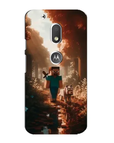 Чехол для Motorola MOTO G4 Play с картинкой «Стив в лесу» Чехол для Motorola MOTO G4 Play с картинкой «Стив в лесу»