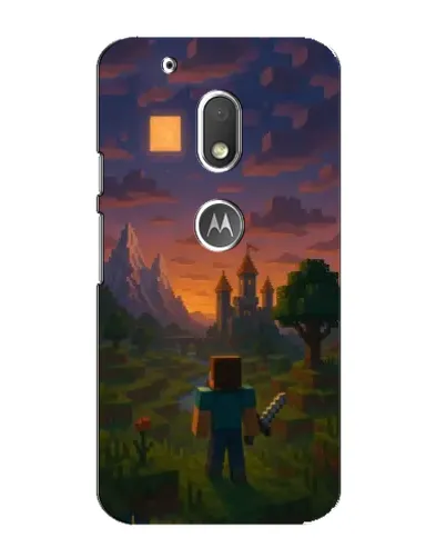 Чехол для Motorola MOTO G4 Play с картинкой «Стив у башни» Чехол для Motorola MOTO G4 Play с картинкой «Стив у башни»