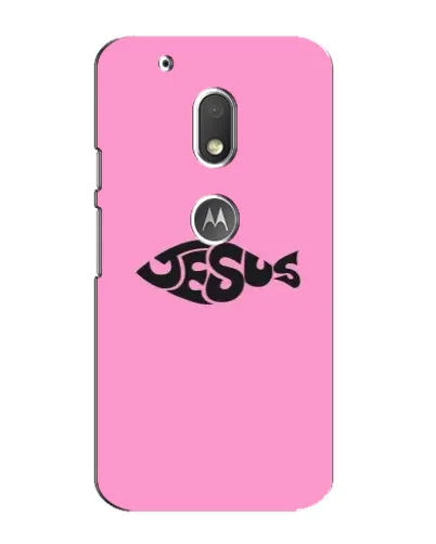 Чехол для Motorola MOTO G4 Play с картинкой «Розовый символ Jesus» Чехол для Motorola MOTO G4 Play с картинкой «Розовый символ Jesus»
