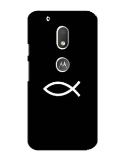 Чехол для Motorola MOTO G4 Play с картинкой «Символ рыбы Jesus»