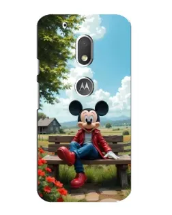 Чехол для Motorola MOTO G4 Play с картинкой «Микки на скамейке»