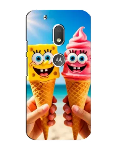 Чехол для Motorola MOTO G4 Play с картинкой «Спанч Боб мороженое»