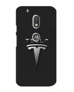Чехол для Motorola MOTO G4 Play с картинкой «Стальной логотип Tesla» Чехол для Motorola MOTO G4 Play с картинкой «Стальной логотип Tesla»