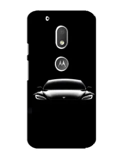 Чехол для Motorola MOTO G4 Play с картинкой «Фары Tesla Night» Чехол для Motorola MOTO G4 Play с картинкой «Фары Tesla Night»