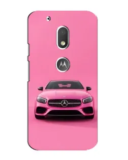 Чехол для Motorola MOTO G4 Play с картинкой «Розовый Mercedes AMG»