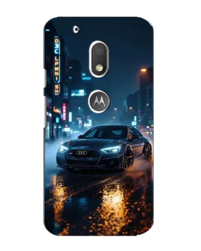 Чехол для Motorola MOTO G4 Play с картинкой «Ночной город и Audi» Чехол для Motorola MOTO G4 Play с картинкой «Ночной город и Audi»