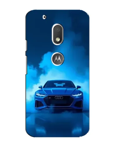 Чехол для Motorola MOTO G4 Play с картинкой «Audi — голубая энергия» Чехол для Motorola MOTO G4 Play с картинкой «Audi — голубая энергия»