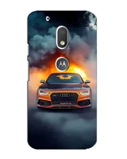 Чехол для Motorola MOTO G4 Play с картинкой «Audi в огненном дыму» Чехол для Motorola MOTO G4 Play с картинкой «Audi в огненном дыму»