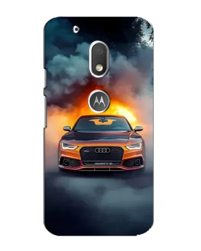 Чехол для Motorola MOTO G4 Play с картинкой «Audi в огненном дыму» Чехол для Motorola MOTO G4 Play с картинкой «Audi в огненном дыму»