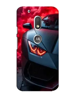 Чехол для Motorola MOTO G4 Play с картинкой «Lamborghini красное сияние»
