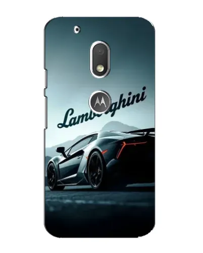 Чехол для Motorola MOTO G4 Play с картинкой «Классическая надпись Lamborghini»