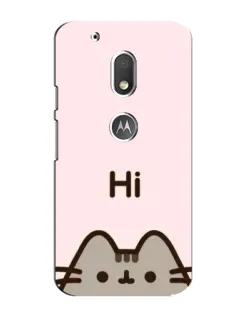 Чехол для Motorola MOTO G4 Play с картинкой «Пушин говорит Hi» Чехол для Motorola MOTO G4 Play с картинкой «Пушин говорит Hi»