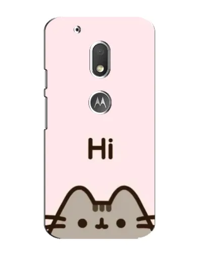 Чехол для Motorola MOTO G4 Play с картинкой «Пушин говорит Hi» Чехол для Motorola MOTO G4 Play с картинкой «Пушин говорит Hi»