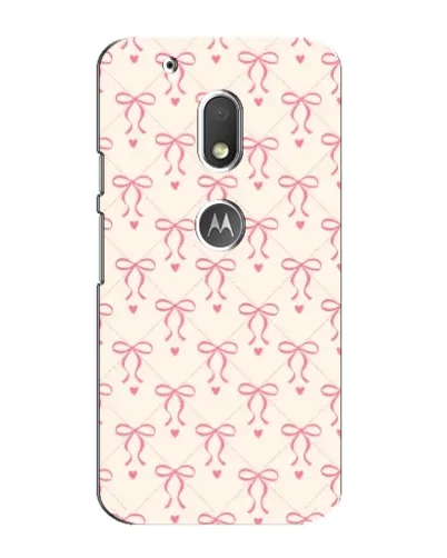 Чехол для Motorola MOTO G4 Play с картинкой «Розовые бантики Coquette» Чехол для Motorola MOTO G4 Play с картинкой «Розовые бантики Coquette»