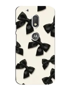 Чехол для Motorola MOTO G4 Play с картинкой «Черные бантики»